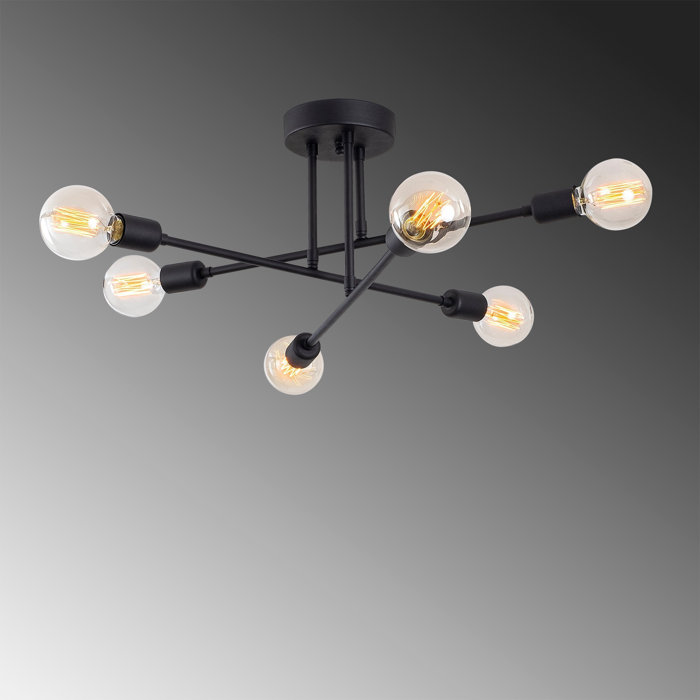 Mercury Row Kai 6Light 64cm Semi Flush Mount & Reviews Wayfair.co.uk